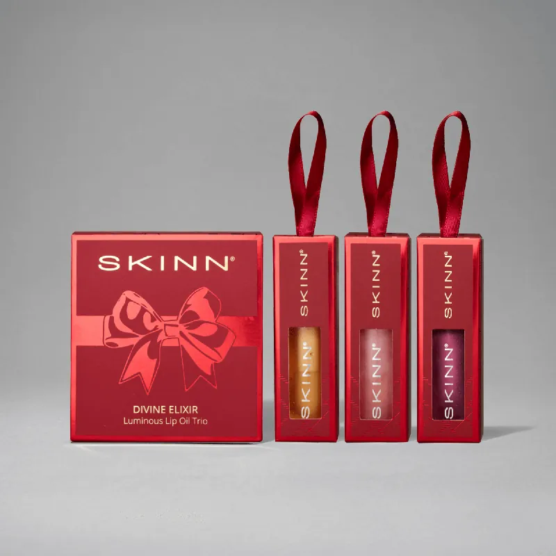 Divine Elixir Luminous Lip Oil Trio - Evergreen Holiday Escape