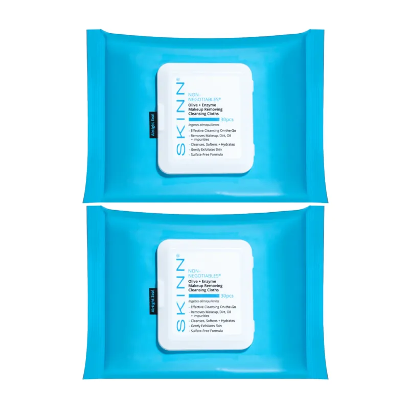 Olive + Enzyme Makeup Removing Cleansing Cloths - 2 Pack